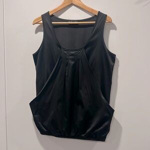 Frankie & Missy, Black Satin Sleeveless Top (S)